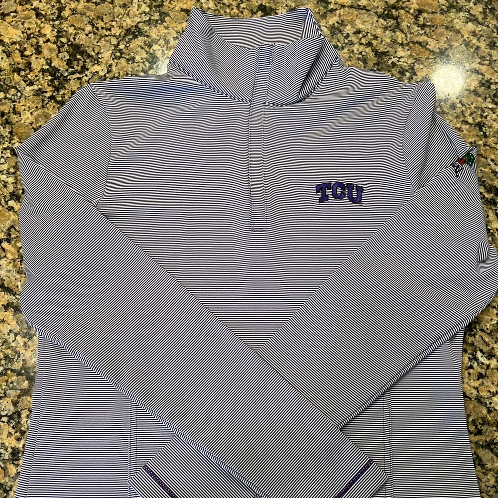 Women’s Peter Millar TCU Pullover with Colonial Country Club Monogram
